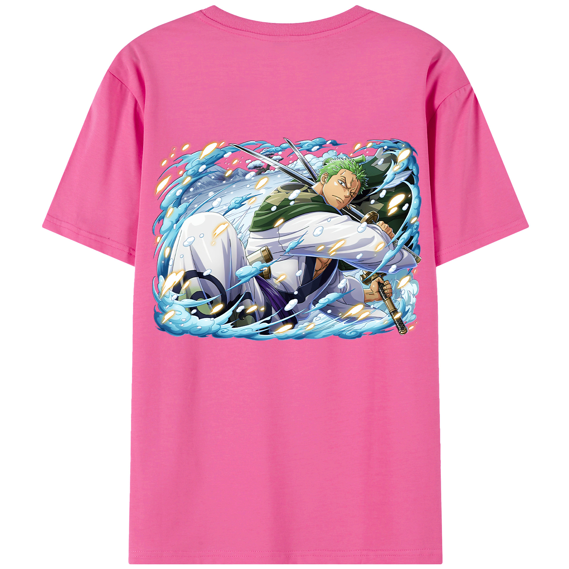 ワンピース ロロノア・ゾロ ONE PIECE Roronoa Zoro レディース半袖Tシャツ(バックプリント)
